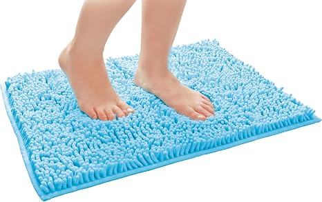 Amazon アイメディア マイクロファイバー吸水速乾バスマット ブルー 約40x60cm 浴室足ふきマット ホーム キッチン オンライン通販