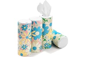 INSTADECOR Car Tissues with Lotion, 4 Packs Cylinder Car Tissue Holder, Travel Tissues Box, for Car Cup Holder, Round Tube Tissue Container