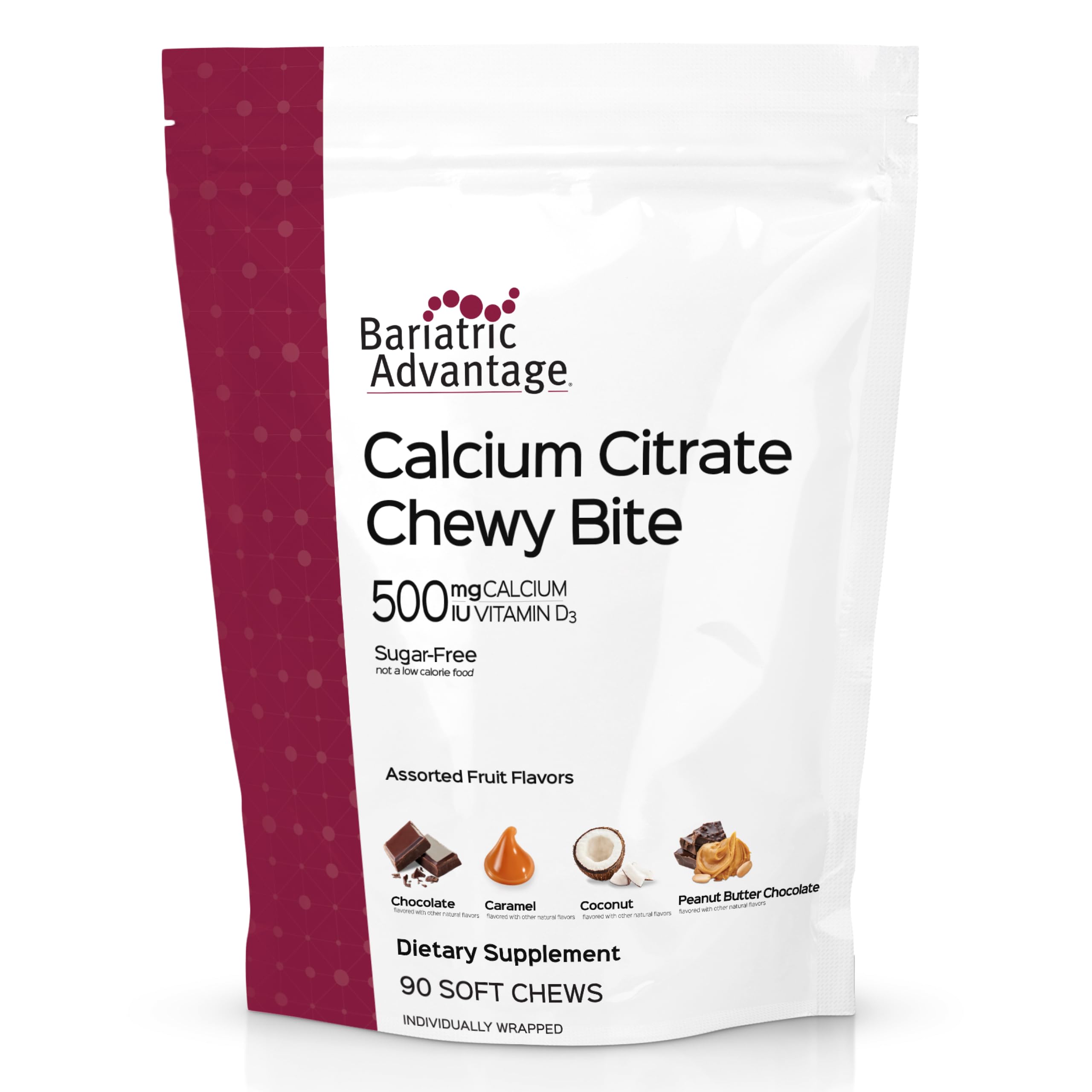 Calcium Citrate Chewy Bites 500 mg (Assorted Sweets)