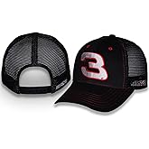 Dale Earnhardt Sr Large #3 NASCAR Intimidator Snapback Trucker Mesh Hat Black
