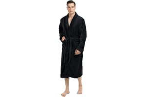 NY Threads Mens Robe, Luxury Plush Fleece Mens Bathrobe, Spa Bath Robe for Men