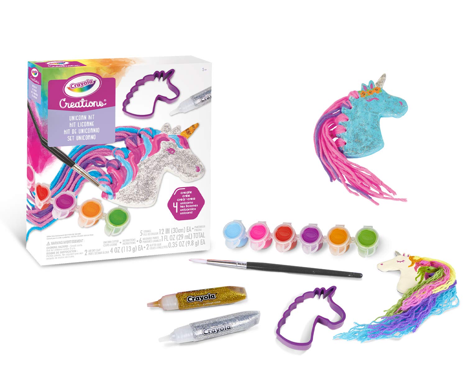 CRAYOLA Creations Unicorn Set for Creating Colourful Unicorns with Clay, Creative Activity and Gift for Girls Age 8+ 04-1153