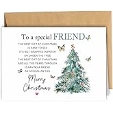 RYYike Best Friend Christmas Card, Xmas Card Gift for Bestie, Holiday Card for Friend, Merry Christmas to A Special Friend Card
