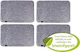 Luxflair Filz Platzmatten-Set Für 4 Personen – 30x45 Cm, Waschbar, Modernes Design In Schwarz/Grau