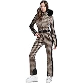 IMPHUT Women's One Piece Ski Suits Slim Waterproof Jumpsuits Windproof Snowsuit Insulated Ski Jumpsuit Skiing Sports