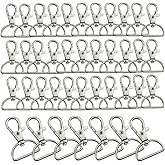 UPEYXDQR Swivel Clasp Hooks,Key Chain Clip Hooks, D Ring Clip Lanyard Hardware for Keychain Making, Lanyard Making, Purse Hardware,40 Pcs (1" Lnside Width)