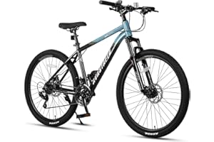 AVASTA Earth 26 27.5 inch Mountain Bike with 21-Speed，Aluminum Frame, Dual Disc Brake, Comfortable Saddle,Multiple Colors