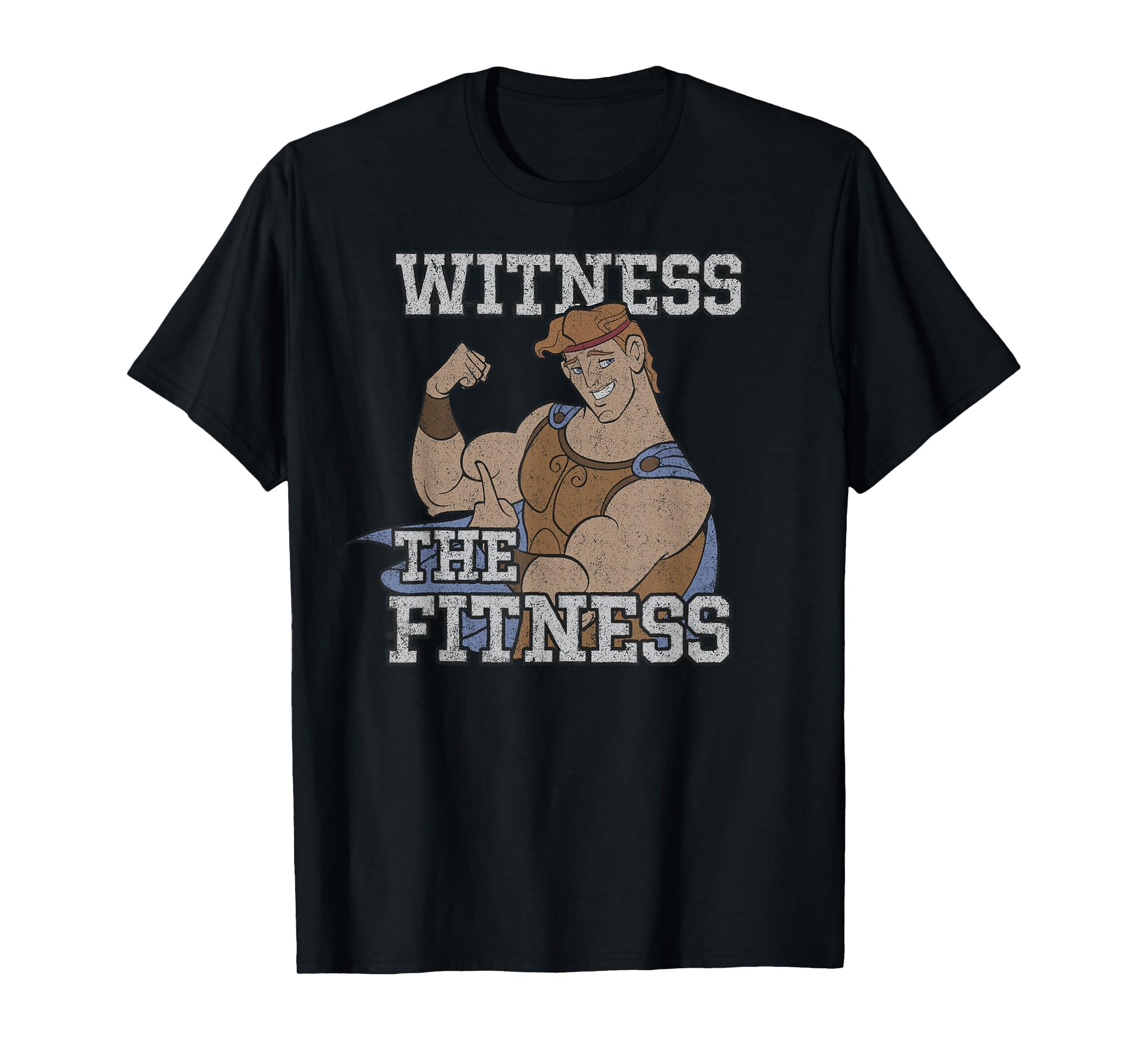 Disney Hercules Witness The Fitness T-Shirt, Men, Black, Small