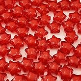 Pinhoollgo 200pcs 11mm Acrylic Star Beads Spacer Beads for DIY Jewelry Making Bracelet Necklace Key Chains Handmade Craft(Red)