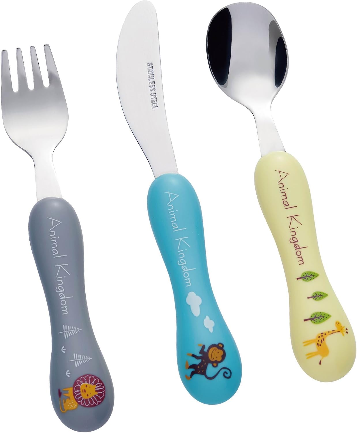 Bon Animal Kingdom 3-Piece Children's Cutlery Set/Kids Cutlery, Knife/Fork/Spoon