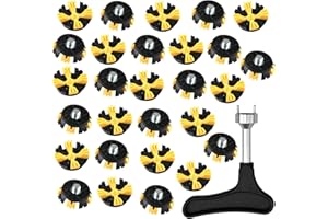 JIANGMU-28 PCS Golf Spikes&1PCS Removal Tool Replacements Golf Cleats Replacement Golf Shoes Spikes Screw Easy Install to Gol