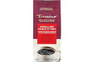 Teeccino Chicory Coffee Alternative - Vanilla Nut - Ground Herbal Coffee That’s Prebiotic, Caffeine Free & Acid Free, Medium 