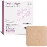 Silicone Foam Pad Without Border - 10 4x4 Silicone Foam Dressings for Wound Care & Dressings - Sterile, Absorbent, and Good for Sensitive Skin