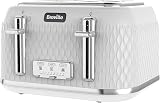 Breville Curve 4 Slice Toaster with High Lift & Wide Slots White Chrome VTT911