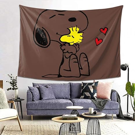 Amazon Co Jp スヌーピー 1 人気 タペストリー おしゃれ 壁掛け壁画 部屋 おしゃれ飾り お店 雑貨 個性ギフト壁掛けタペストリー インテリア ウォールアート3ｘ152ｃｍ ホーム キッチン