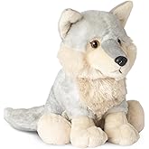 The Petting Zoo Wolf Stuffed Animal, Gifts for Kids, Wild Onez Zoo Animals, Grey Wolf Plush Toy 12 inches