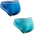 JOCKMAIL 2PCS/PACK Mens Briefs Underwear Wide Belt Mesh Athletic Sport Underwear Briefs