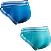 JOCKMAIL 2PCS/PACK Mens Briefs Underwear Wide Belt Mesh Athletic Sport Underwear Briefs
