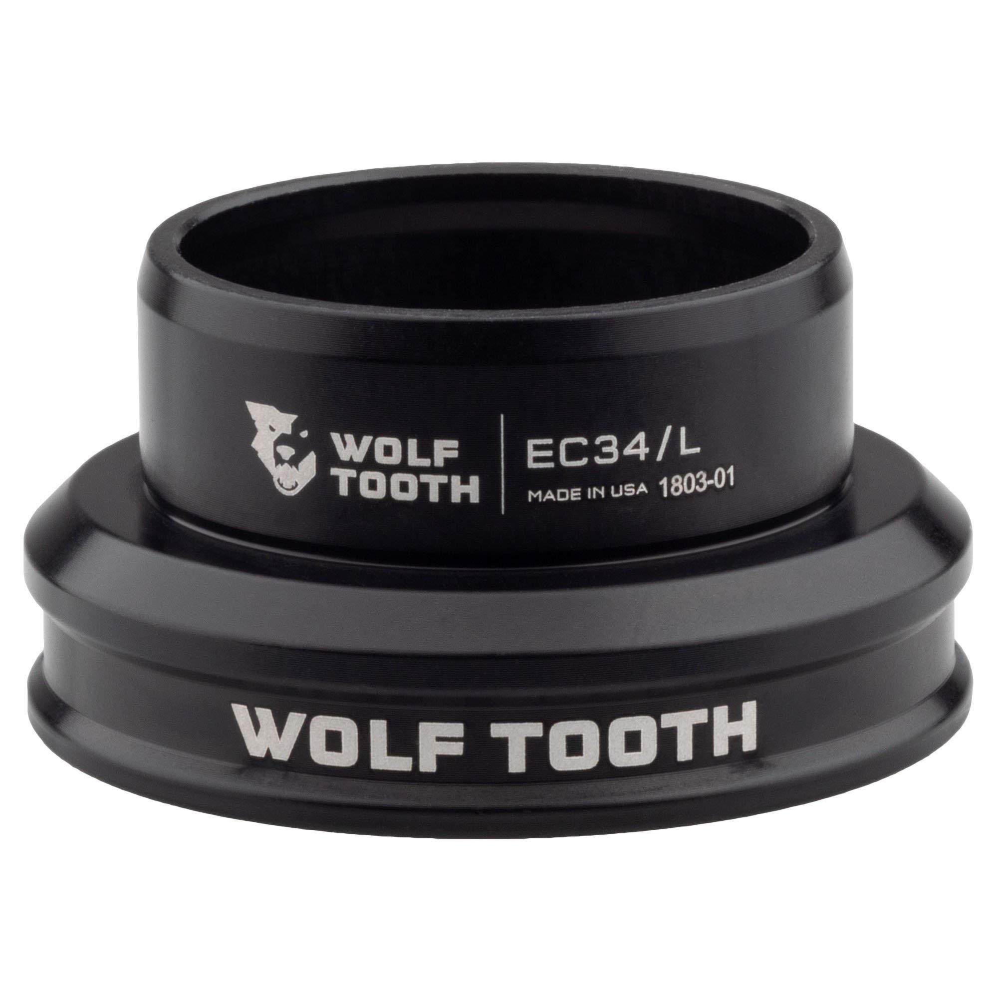 Wolf Tooth Performance EC34/30 Lower Headset Black | Lightweight Aluminium Headset Stainless Steel Bearings Wide Colour Range