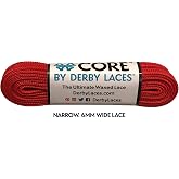 Derby Laces CORE Narrow 6mm Waxed Lace for Figure Skates, Roller Skates, Boots, and Regular Shoes