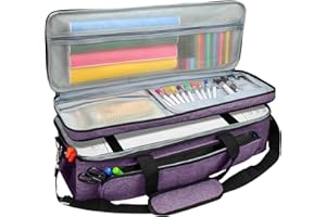 Luxiv Double-Layer Carrying Case for Cricut Explore/Air/Maker - Portable 2 Layer Bag for Cricut Cut Machines