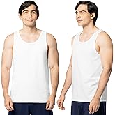 Fruit of The Loom Men's Eversoft Cotton Sleeveless T Shirts, Breathable & Moisture Wicking with Odor Control, Sizes S-4X