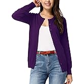 GRACE KARIN Purple Cardigan for Women Lightweight Dressy Button Down Sweater Spring Clothes Knit Cardigans Outfits 3XL