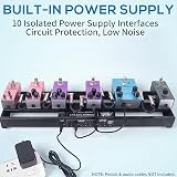 Aklot Pedal Board with Built-In Power Supply 19x5 Aluminum APB-03 Black view 4