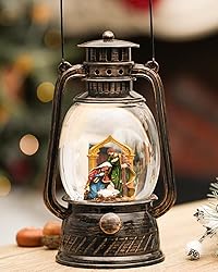 Christmas Nativity Snow Globe,Musical Lighted