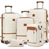 Joyway Expandable Luggage Sets 5 Piece, Lightweight Hard Shell Travel Suitcase Set with Spinner Wheels and TSA Lock
