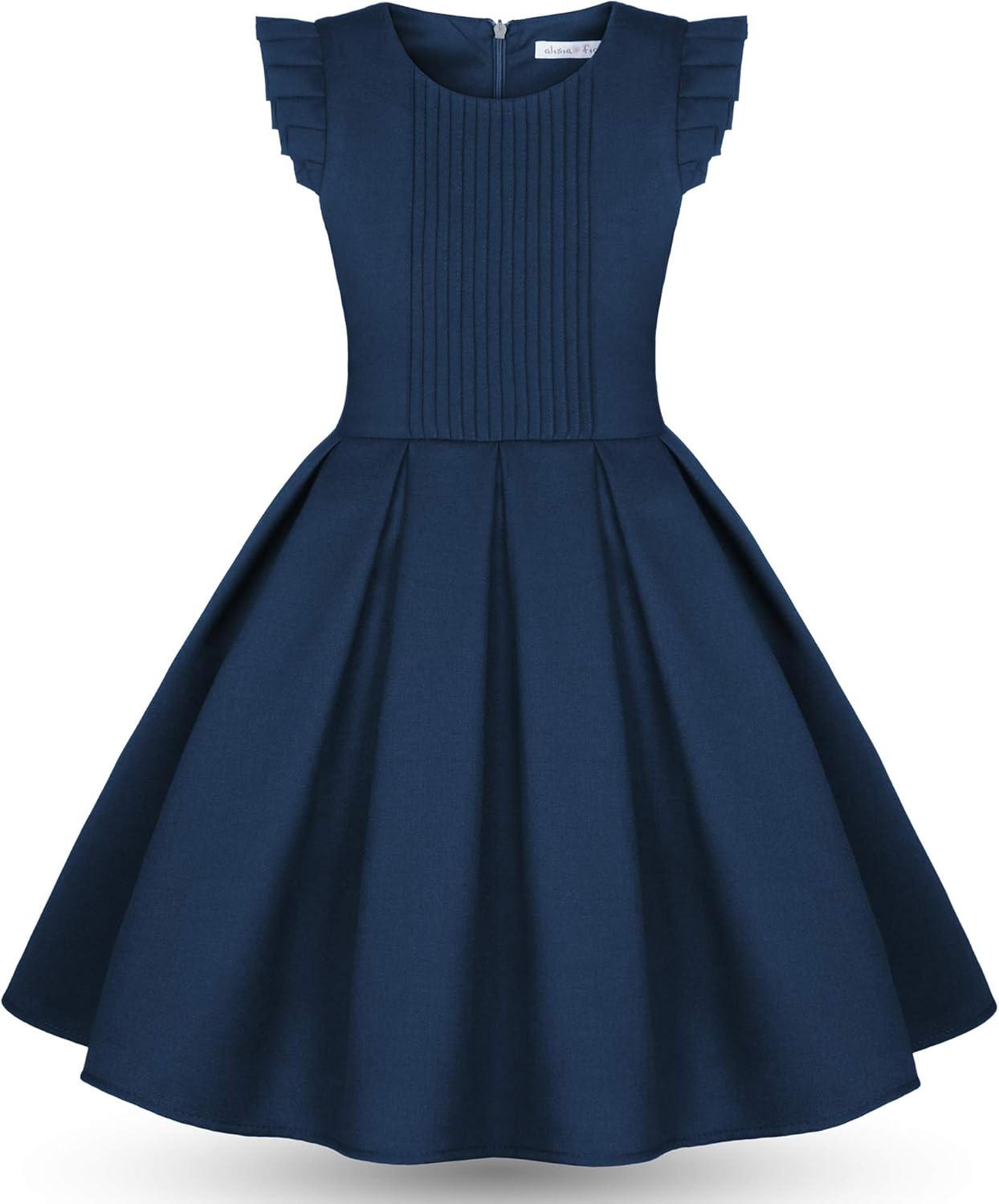 Girls Junior Teen Blue Sleeveless Jumper Dress Formal Casual Official