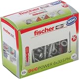 fischer DuoPower 6x30mm Plugs 50pk with Panhead Screws 4.5x40mm