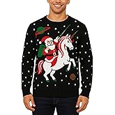 Hiseewuun Unisex Adult Christmas Sweater Holiday Xams Ugly Knit Pullover
