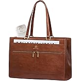 LOVEVOOK Laptop Bag for Women,15.6 Inch Vintage Work Tote Bags for Women,Leather Teacher Bag,Large Handbag Computer Briefcase