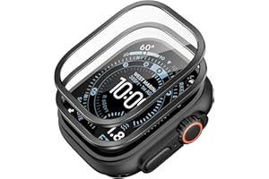 ESR Armorite Screen Protector for Apple Watch Ultra 3 2025 /Ultra 2 /Ultra (49 mm), Military Grade Protection, Tempered Glass Film with Aluminum Alloy Frame, Anti-Scratch, 2 Pack, Black