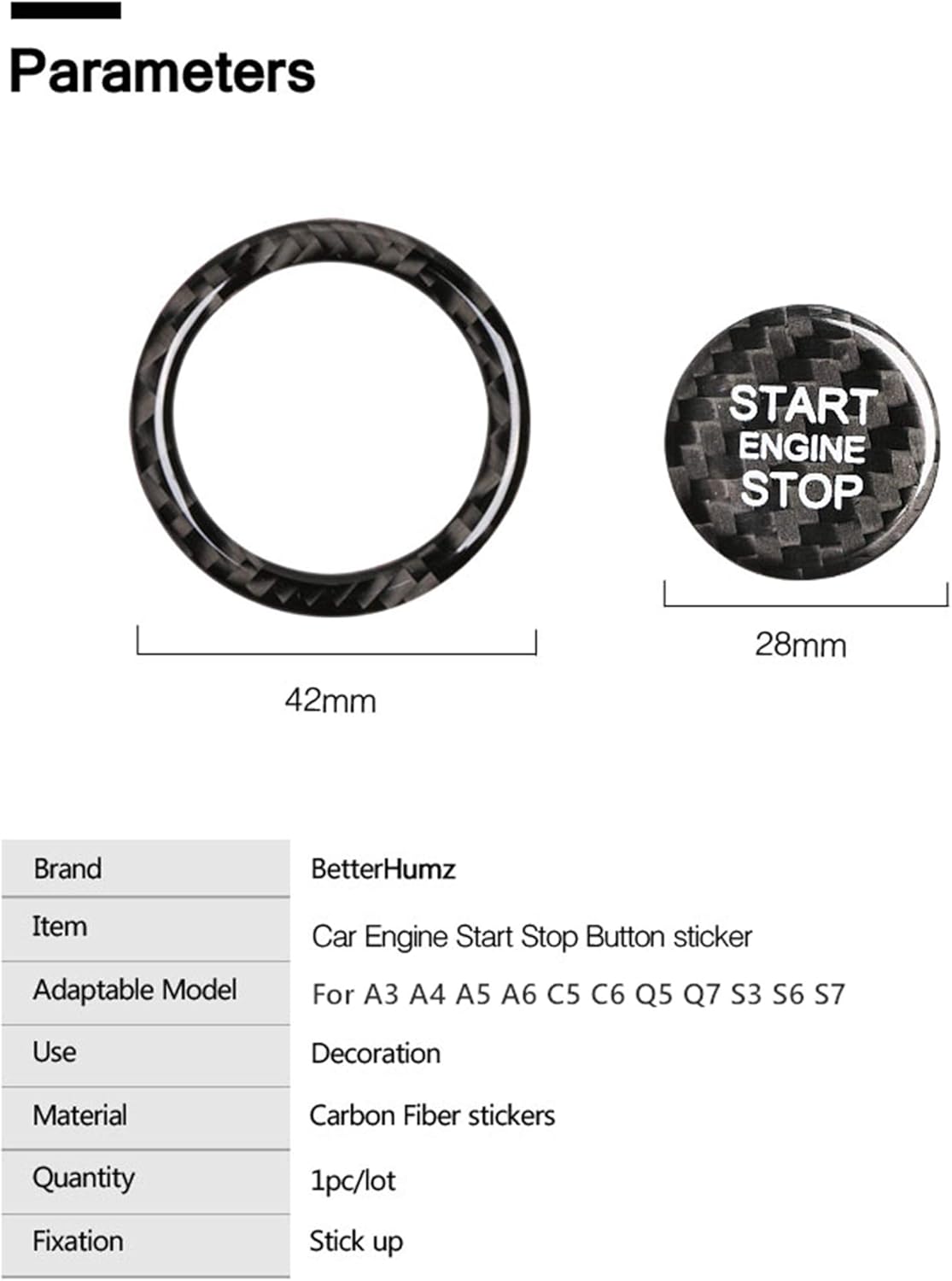 Dash Covers Pads Hors Carbon Fiber Engine Start Stop Switch Button Frame Decal Cover Trim For Audi A3 A5 A6 A8 Q3 Q5 Q7 Tt Sline Red Automotive Classiccakes Co Nz