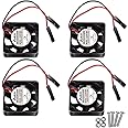 Dorhea 4pcs 3007 Fan Black for Raspberry Pi 4 Fan 30x30x7mm Pi Brushless Cooling Fan Brushless 3.3V 5V DC Quiet Fan for Raspberry Pi 4, Pi 3 B+, Pi 3 B, Pi 2, Pi B+, Pi Zero/Zero W,Robot Project