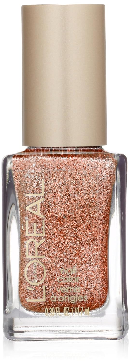 L'Oreal Paris Colour Riche Nail Gold Dust Nail Color, 144 I Like It Chunky, 0.39 Fluid Ounce