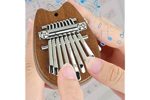 8 Key Mini Wood Kalimba Finger Thumb Piano Marimba Musical Good Accessories Pendant Gift (Cat Ears)