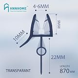 HNNHOME Pair Rubber Plastic Bath Shower Screen Seal 4-6mm Glass 22mm Gap view 4