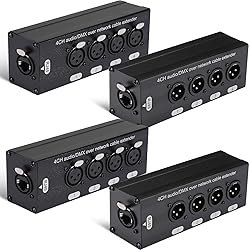 Copkim 4 Pack 4 Channel 3 Pin Multi Network XLR