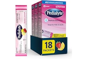 Pedialyte Electrolyte Powder, Electrolyte Drink, Strawberry Lemonade, Powder Sticks, 0.6 oz (3-6 Packs)