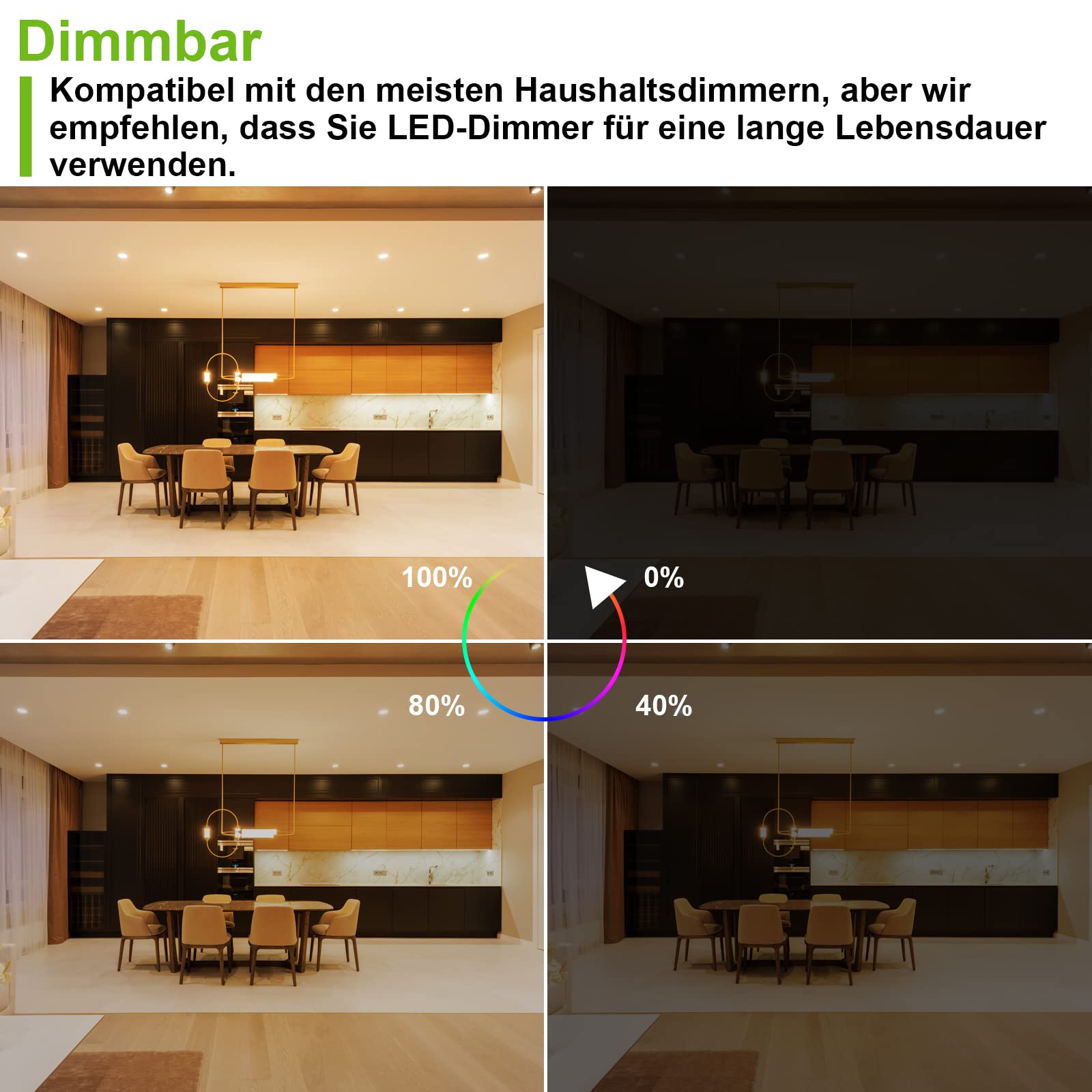 Allesgute GU10 LED Warmweiss 5W Dimmbar LED Lampe Glas Glühbirnen 700lm LED Birnen Ersetzt für 45W Halogen Leuchtmittel 230V Abstrahlwinkel 120°, 10er pack 5