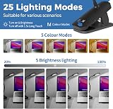 CUHIOY 2Pack Clip On Bed Light Rechargeable 5 Color 5 Brightness Touch view 5