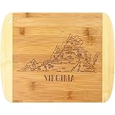 Totally Bamboo A Slice of Life Virginia State Serving and Cutting Board, 11" x 8.75"
