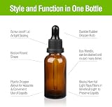 Hyber&Cara Amber Glass Bottle 4 x 50ml with Glass Dropper Set view 5