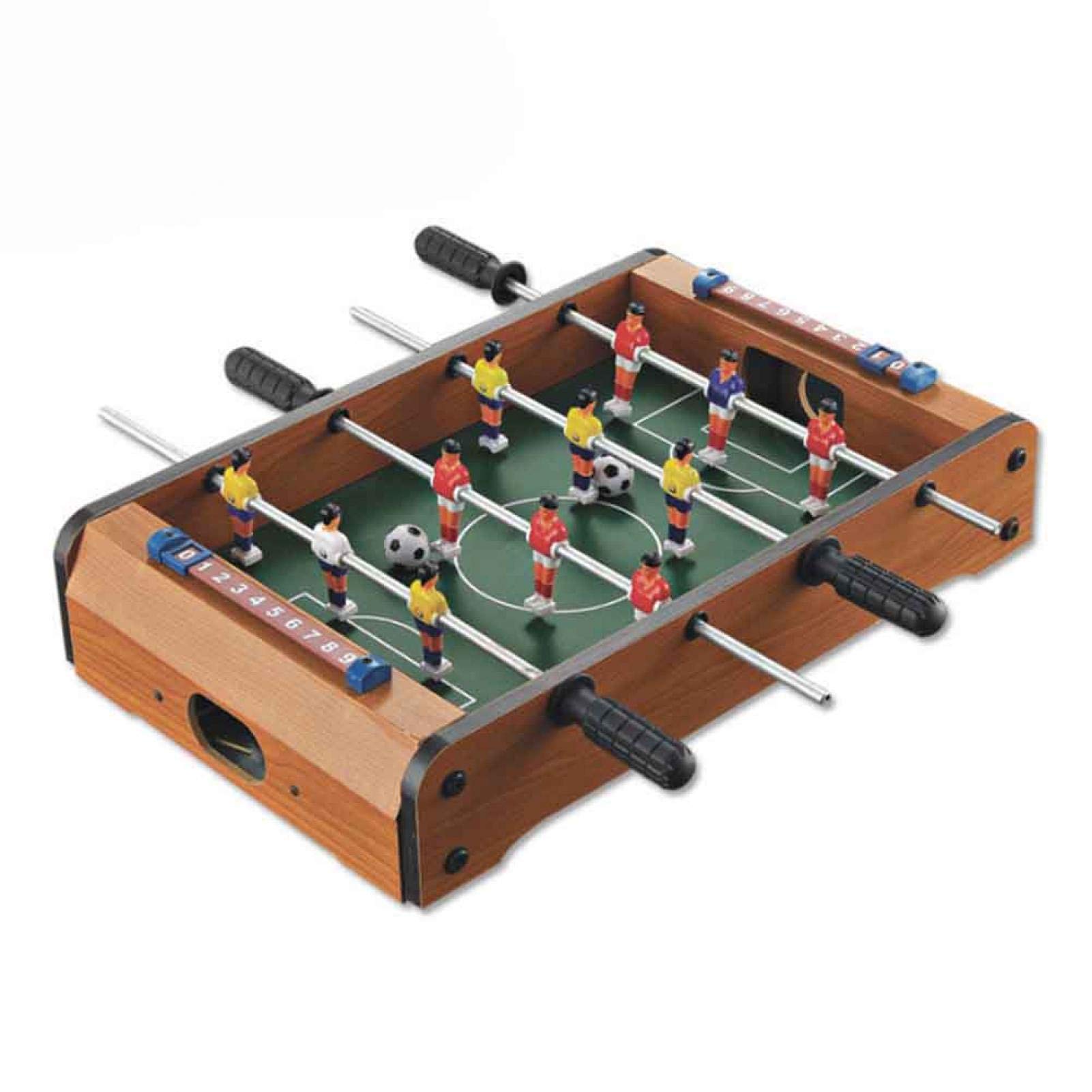 Photo 1 of 14" Foosball Table, Wooden Soccer Game Tabletop, Mini Indoor Table Soccer Set for Game Rooms, Parties, Family Night
