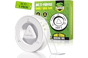 PAGFAER Double Sided Tape Heavy Duty, Double Sided Mounting Nano Tape 10FT, Clear & Tough Two Sided Adhesive Tape, Removable Picture Hanging Strips for Wall, Poster, Carpet, Home Office Outdoor