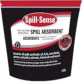 Spill-Sense Oil Dry Absorbent Granules for Concrete and Driveway, 4 lb | Soaks up oil, fuel and grease, Sweeps away dry with no residue, Use on concrete or asphalt, Made in Canada