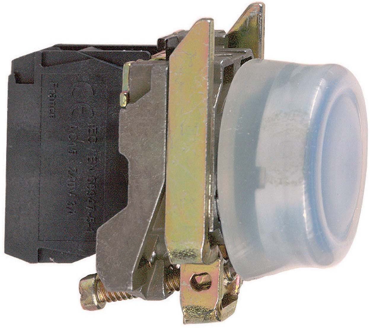 Schneider Electric XB4BP61EX Pushbutton Blue, Blue Pushbutton Ø 22 - Spring - 1 No - Atex